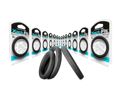 Perfect Fit Xact Fit Rings 2 Pack Cock Rings 14 Custom Sizes - Ball and Cock Toys