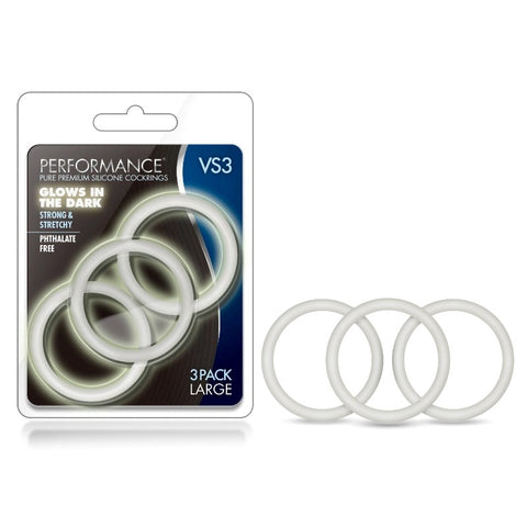 Performance VS3 Pure Premium Silicone Cock Rings Large Stretchable Design - Cock Rings