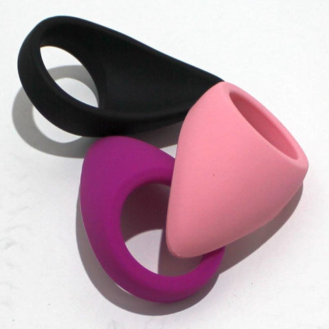 BDStyle Pink Silicone Tear Drop Cock Ring Enhances Erection and Perineum - Cock Rings
