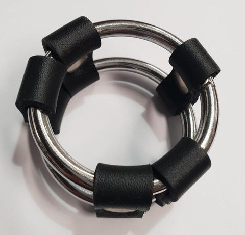 Plain Tube Steel Double Cock Ring Black Medical Grade Stainless Steel - Cock Rings