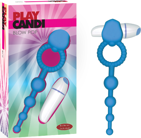 Seven Creations Play Candi Blow Pop Anal Beads Cock Ring Vibrator - Cock Rings