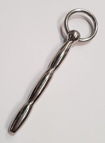 Hells Couture Popper Express Cum Thru Undulating Penis Plug Medical Steel - Penis Plugs