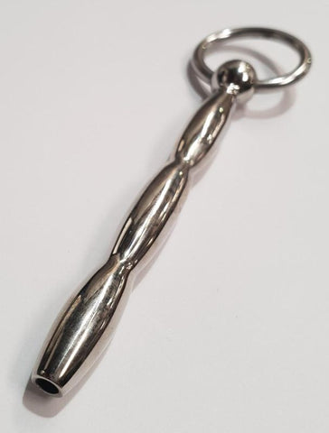 Hells Couture Popper Express Cum Thru Undulating Penis Plug Medical Steel - Penis Plugs