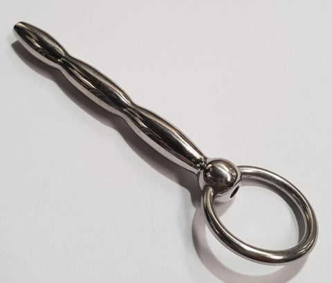 Hells Couture Popper Express Cum Thru Undulating Penis Plug Medical Steel - Penis Plugs