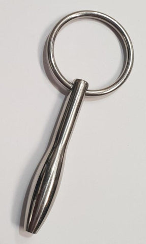 Hells Couture Porn Hub Penis Plug Cum Thru with Ring Stainless Steel - Penis Plugs