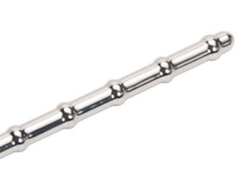 BDStyle POW Penis Plug Ribbed Beaded Design for Urethral Stimulation - Penis Plugs