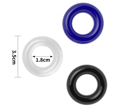 Lovetoy Power Plus Triple Donut Ring Set Three TPE Cock Rings - Cock Rings