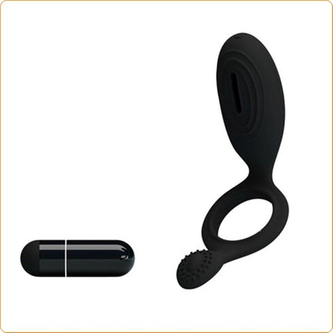 Baile Prettylove Ethel Rechargeable Vibrating Couples Cock Ring Waterproof - Ball and Cock Toys