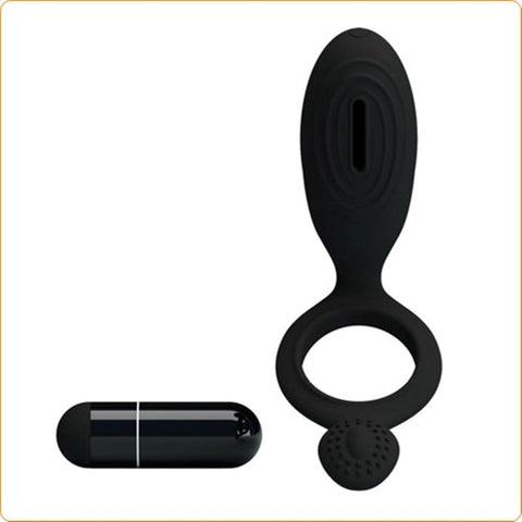 Baile Prettylove Ethel Rechargeable Vibrating Couples Cock Ring Waterproof - Ball and Cock Toys