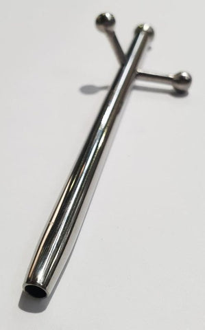 Hells Couture Prince Albert Penis Wand With T Bar Surgical Steel - Penis Plugs