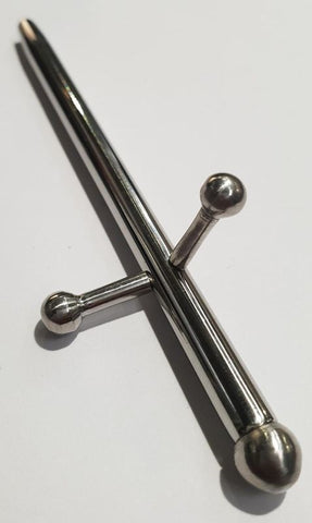 Hells Couture Prince Albert Penis Wand With T Bar Surgical Steel - Penis Plugs