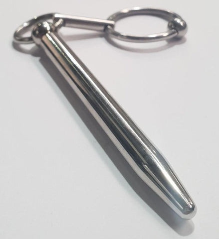 Hells Couture Princes Wand with Glans Ring and Ball Urethral Sound - Penis Plugs