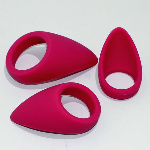 BDStyle Purple Silicone Tear Drop Cock Ring Enhanced Erection Support - Cock Rings