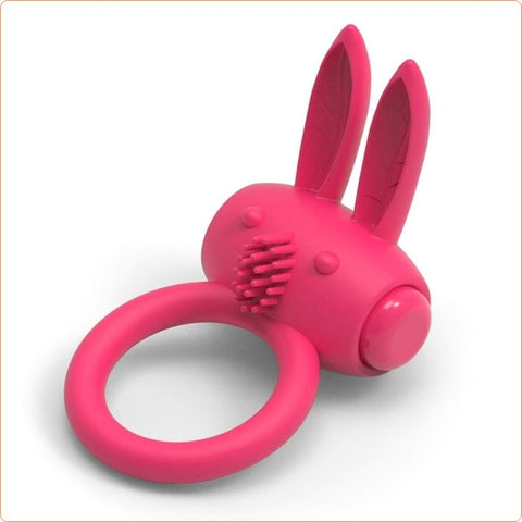 BDStyle Rabbit Love Ring Vibrating Cock Ring with Rabbit Ears - Ball and Cock Toys