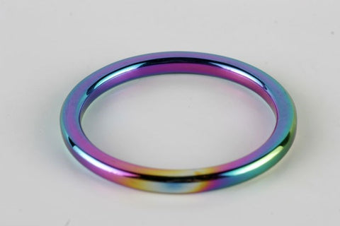 Hells Couture Rainbow Cock Ring Steel 6MM Durable Pride Erection Ring - Cock Rings