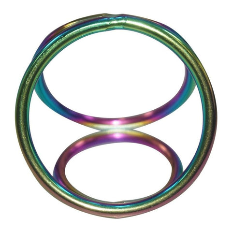 Hells Couture Rainbow Triple Cock and Ball Ring Surgical Steel Design - Cock Rings