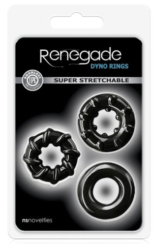 NS Novelties Renegade Dyno Rings Cock Ring Set with Stackable Design - Cock Rings