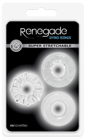 NS Novelties Renegade Dyno Rings Cock Ring Set with Stackable Design - Cock Rings