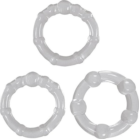 NS Novelties Renegade Intensity Rings 3 Pack Super Stretchy TPE - Cock Rings