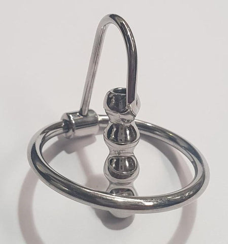 Hells Couture Ribbed Dream Penis Plug & Glans Ring Ribbed Urethral Toy - Penis Plugs