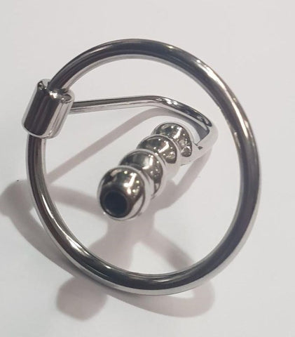 Hells Couture Ribbed Dream Penis Plug & Glans Ring Ribbed Urethral Toy - Penis Plugs