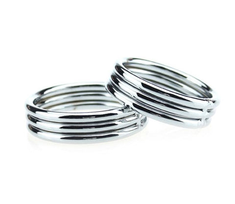 Hells Couture Ringer Metal Cock Ring with Grooved Design - Cock Rings