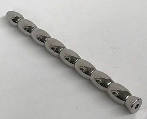 Hells Couture Rippled Post Hollow Penis Plug with Ribbed Texture - Penis Plugs