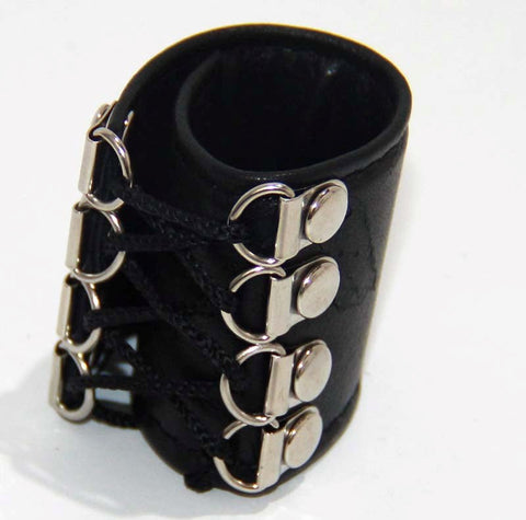 BDStyle Roddickgear Cock Harness Leather Adjustable Lace Up Design - Ball and Cock Toys
