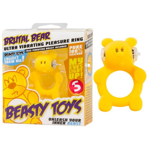 Shots Toys S LINE Beasty Brutal Bear Vibrating Cock Ring - Cock Rings