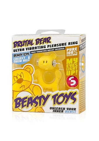 Shots Toys S LINE Beasty Brutal Bear Vibrating Cock Ring - Cock Rings
