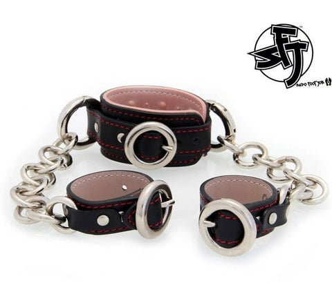 Rosebuds Jewelry Sado Foot Job Cockring With Chains Adjustable Design - Cock Rings