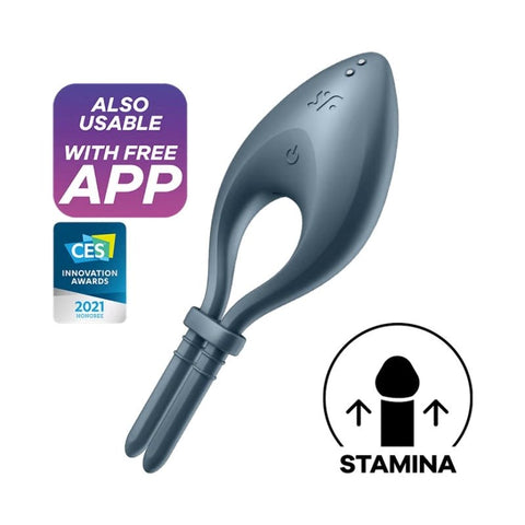 Satisfyer Bullseye Ring App Controlled Cock Ring with 12 Vibration Modes - Ball and Cock Toys