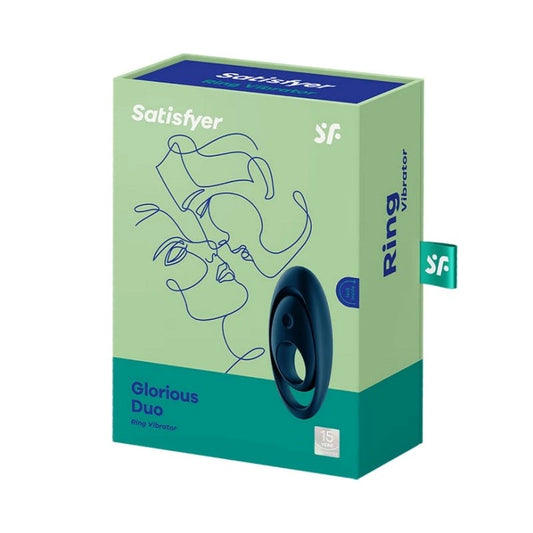 Satisfyer Glorious Duo Ring Blue - - Vibrating Cock Rings