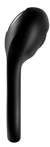 Satisfyer Majestic Duo Silicone Flexible Cock Ring Black Dual Stimulation - Cock Rings