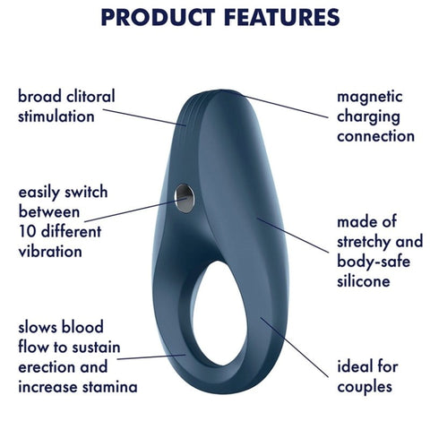Satisfyer Rocket 10 Functions Flexible Mens Cock Ring - Cock Rings