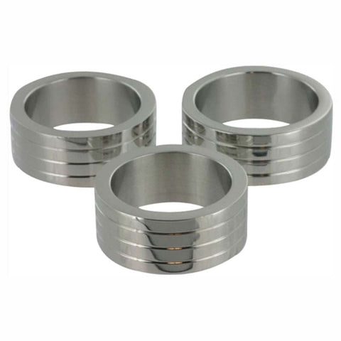 BDStyle Saturn Cock Ring with Grooved Steel Design - Cock Rings