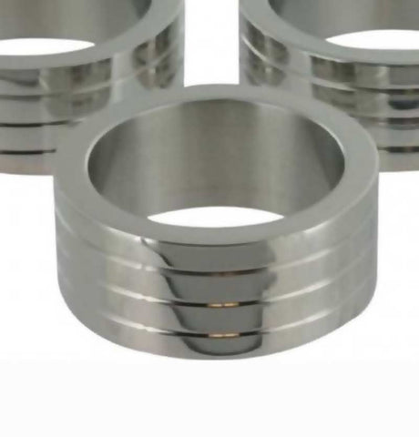 BDStyle Saturn Cock Ring with Grooved Steel Design - Cock Rings
