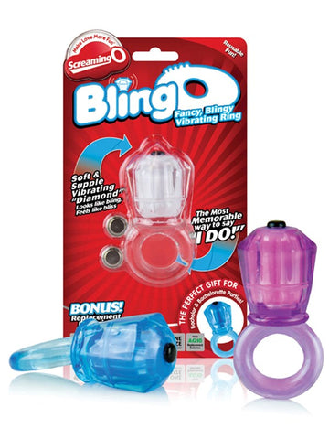 Screaming O BlingO Diamond Shaped Vibrating Cock Ring - Vibrating Cock Rings