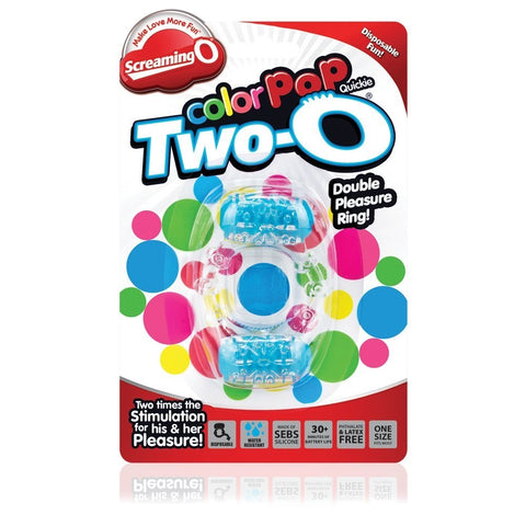 Screaming O ColorPop Quickie Two O Dual Motor Vibrating Cock Ring - Cock Rings