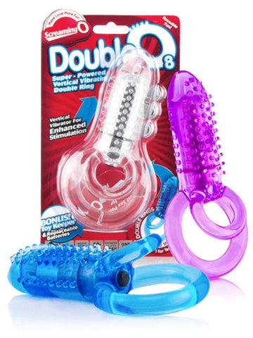 Screaming O DoubleO 8 Dual Ring Vibrating Cock Ring with Motor - Vibrating Cock Rings