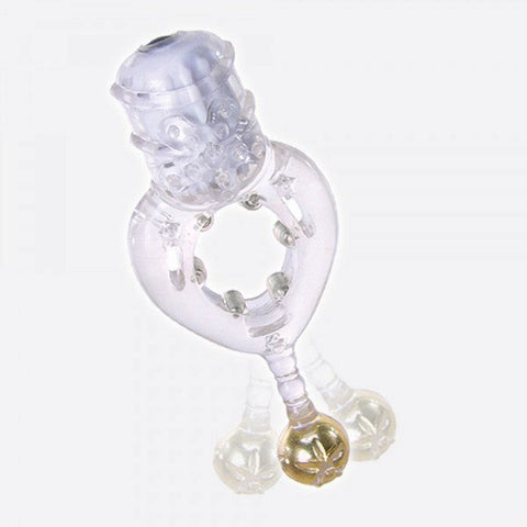 Screaming O The BongO Vibrating Cock Ring with Gold Plated Ball - Vibrating Cock Rings