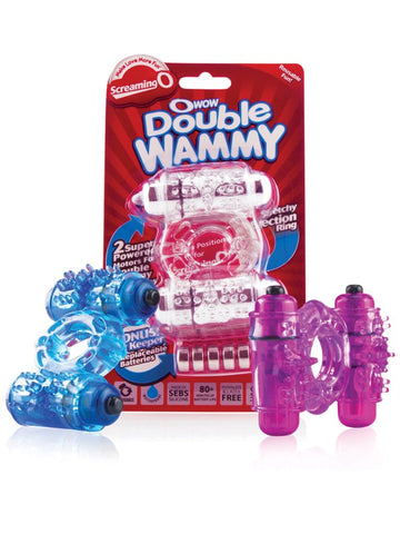 Screaming O The O Wow Double Wammy Dual Stimulation Cock Ring - Vibrating Cock Rings