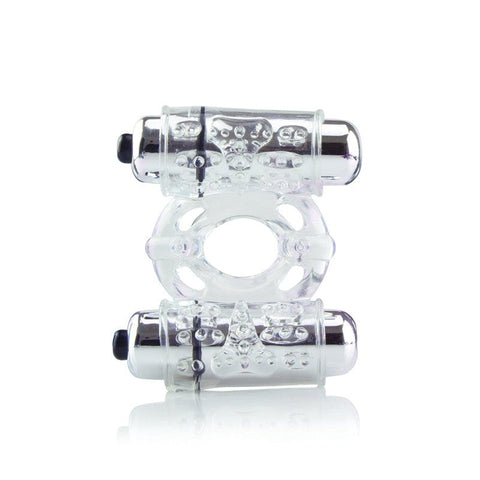 Screaming O The O Wow Double Wammy Dual Stimulation Cock Ring - Vibrating Cock Rings