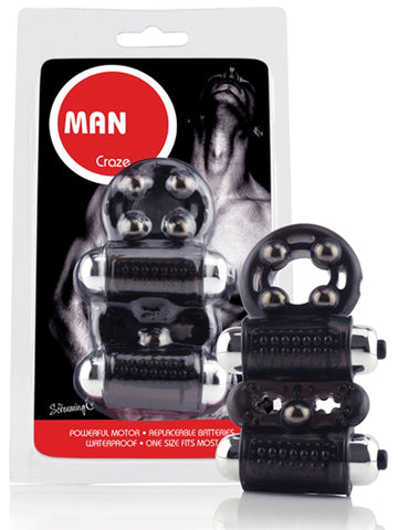 Screaming O The OMan Craze Vibrating Cock Ring with Removable Bullet - Vibrating Cock Rings