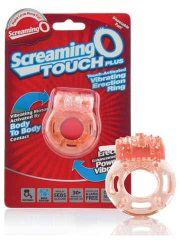 Screaming O Touch Plus Contact Activated Vibrating Cock Ring - Cock Rings