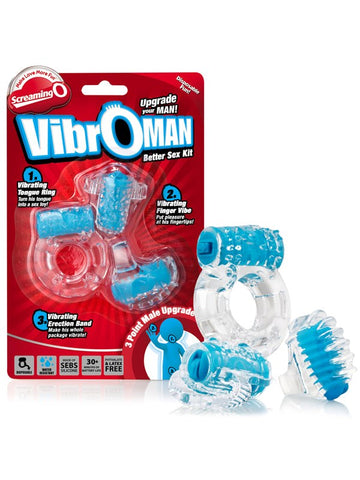 Screaming O Vibroman Discreet Vibrating Pleasure Set for Couples and Versatile Use - Vibrating Cock Rings