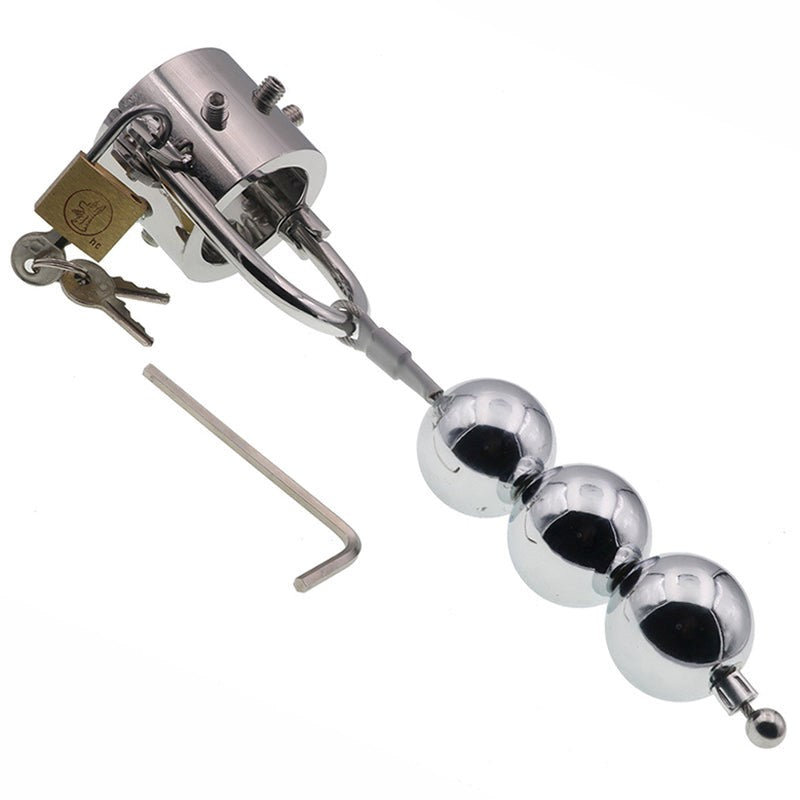 Scrotum Testicle Stretcher Pendant - - Male Chastity