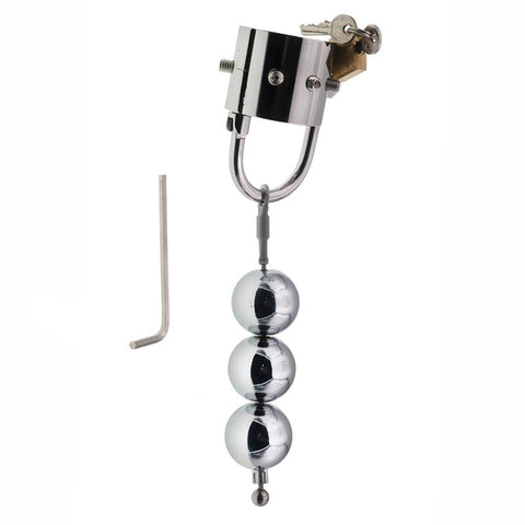 BDStyle Scrotum Testicle Stretcher Pendant Stainless Steel Construction - Male Chastity