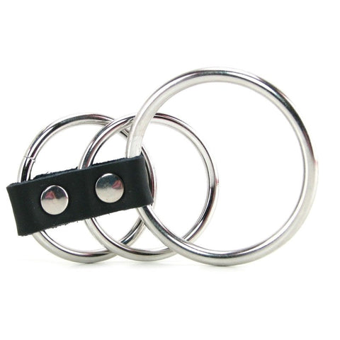 Sportsheets Sex & Mischief 3 Ring Cock Cage with Steel Rings - Male Chastity