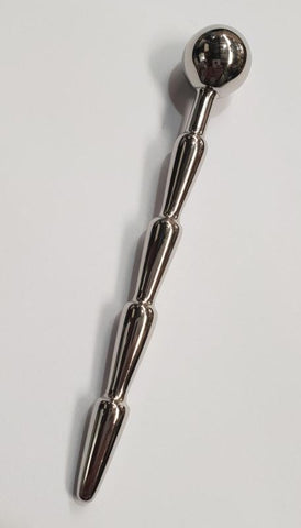 Hells Couture Shrine Rippled Penis Plug Surgical Steel Urethral Stimulation - Penis Plugs